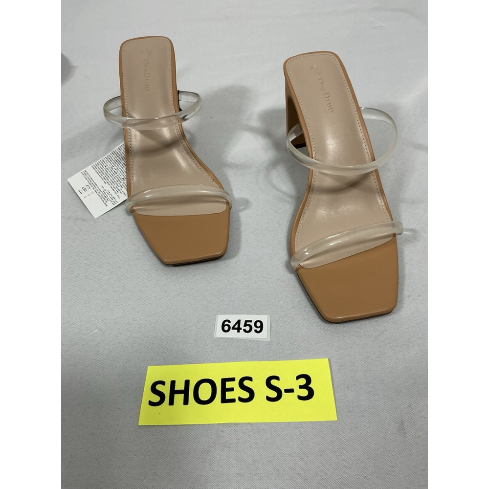 Womans NWT The Drop Strappy Slipon Slide Sandals 10 Clear Open Toe - Picture 1 of 9